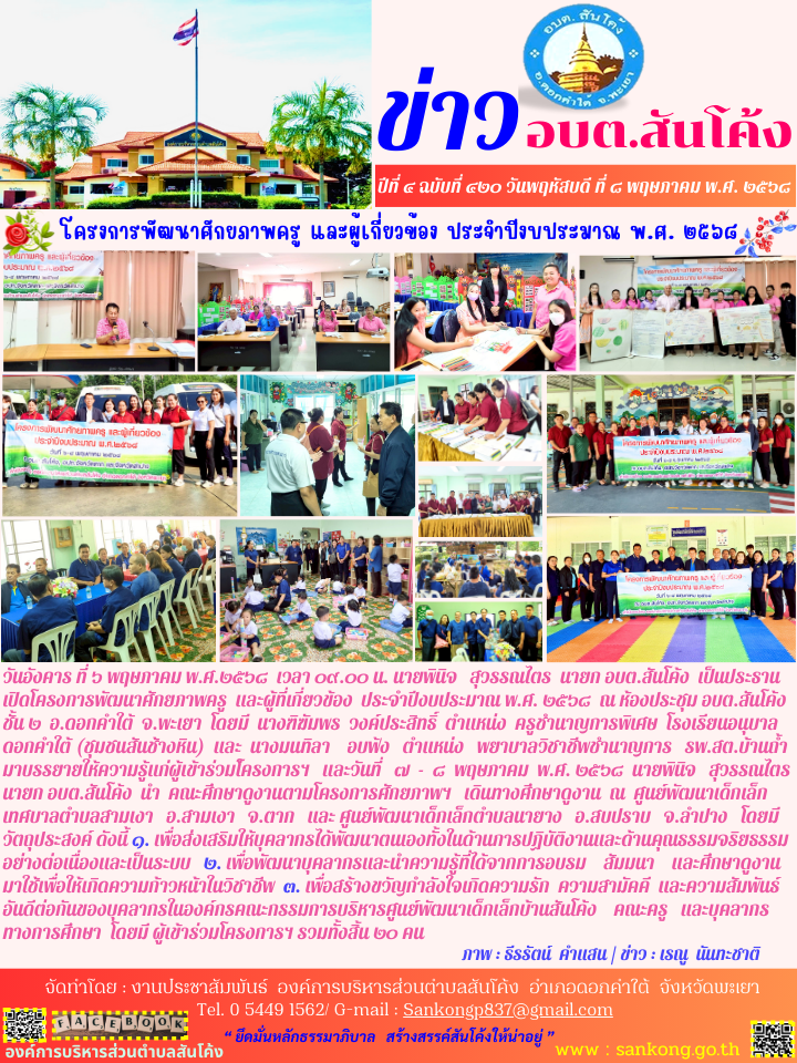 โครงการพัฒนาศักยภาพครู  และผู้ที่เกี่ยวข้อง  ประจำปีงบประมาณ พ.ศ. ๒๕๖๘ 