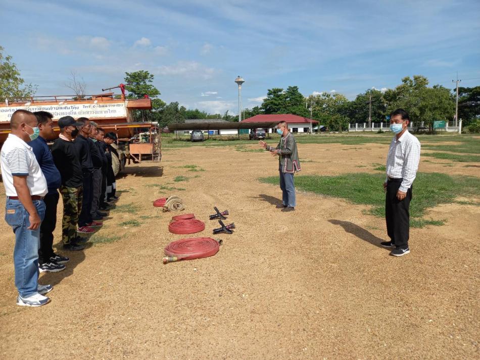 วันที่ ๒๔ สิงหาคม ๒๕๖๕ มอบนโยบายและให้กำลังใจผู้ปฏิบัติหน้าที่งานป้องกันและบรรเทาสาธารณภัย